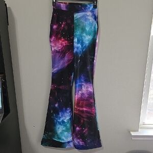 Black Milk Galaxy Rainbow Butterfly Flare Pants